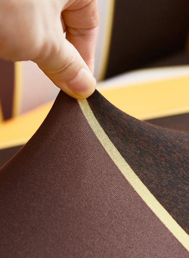 Deals for Less 3 Seater Sofa Cover Yellow/Brown 190-230cm  - Image 3