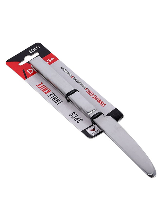 DELCASA 3-Piece Stainless Steel Table Knife Set Silver 5cm - Image 5