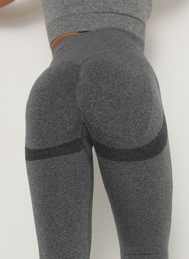 QiaoKai High Waist Elasticated Leggings Grey - Image 2