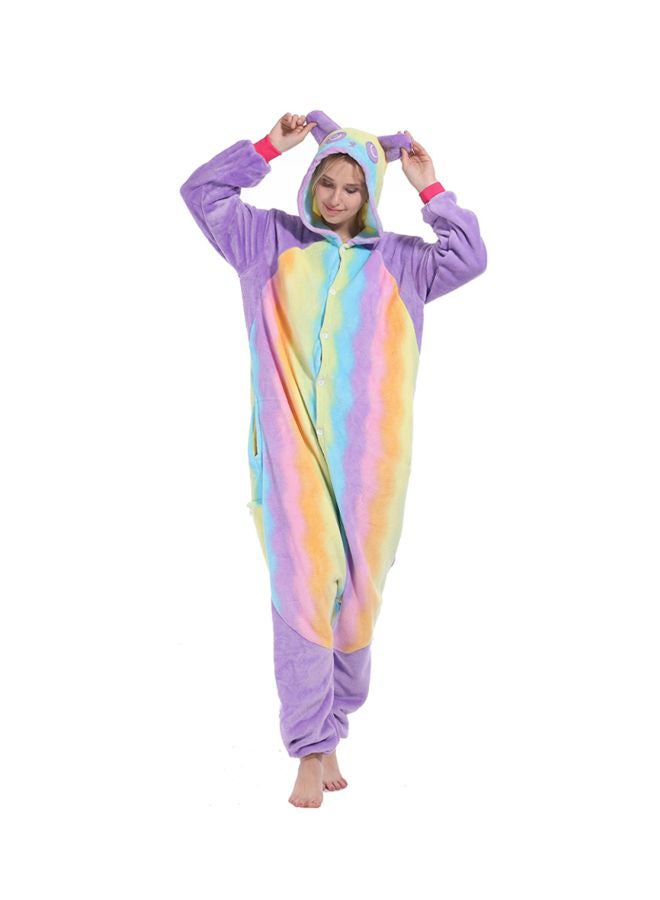 QiaoKai Panda Hooded Onesie Purple/Yellow/Orange - Image 1