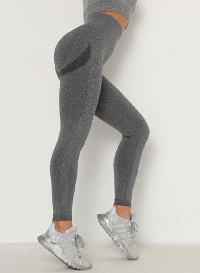 QiaoKai High Waist Elasticated Leggings Grey - Image 4