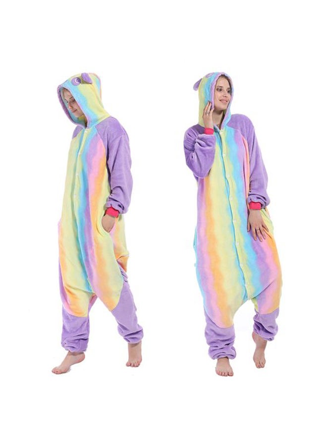 QiaoKai Panda Hooded Onesie Purple/Yellow/Orange - Image 3