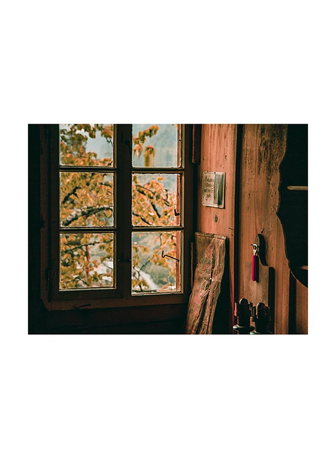 فاست برينت ملصق جداري ذاتي اللصق بطبعة صورة نافذة متعدد الألوان 160 x 120سم