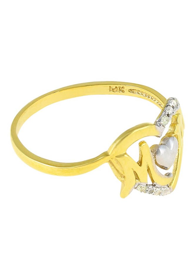Vera Perla 10 Karat Gold Diamonds Mom Ring - Image 2