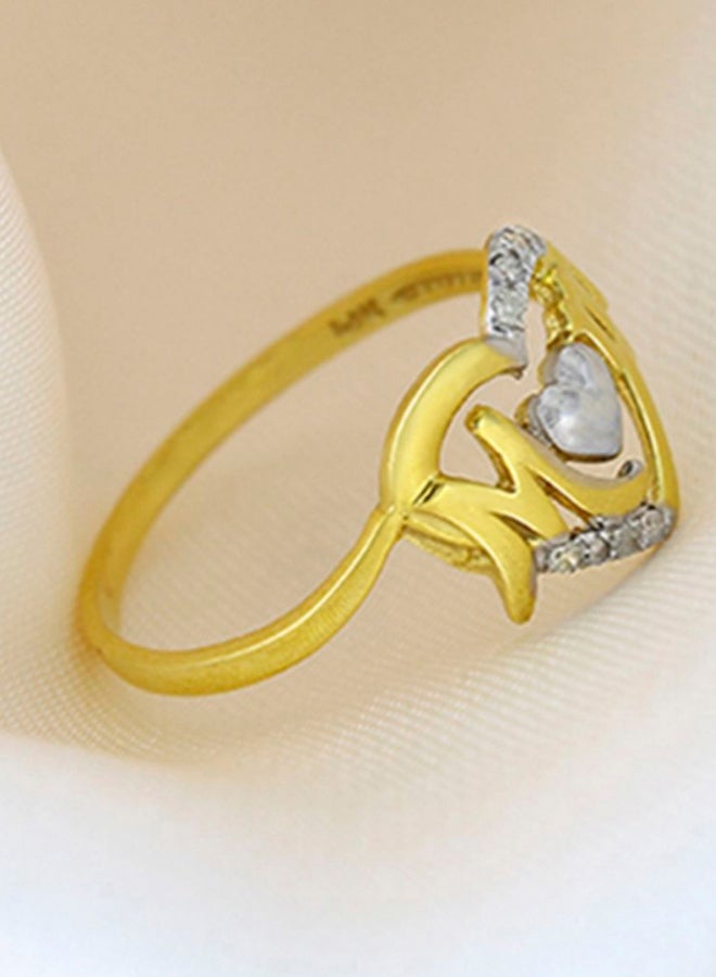 Vera Perla 10 Karat Gold Diamonds Mom Ring - Image 3