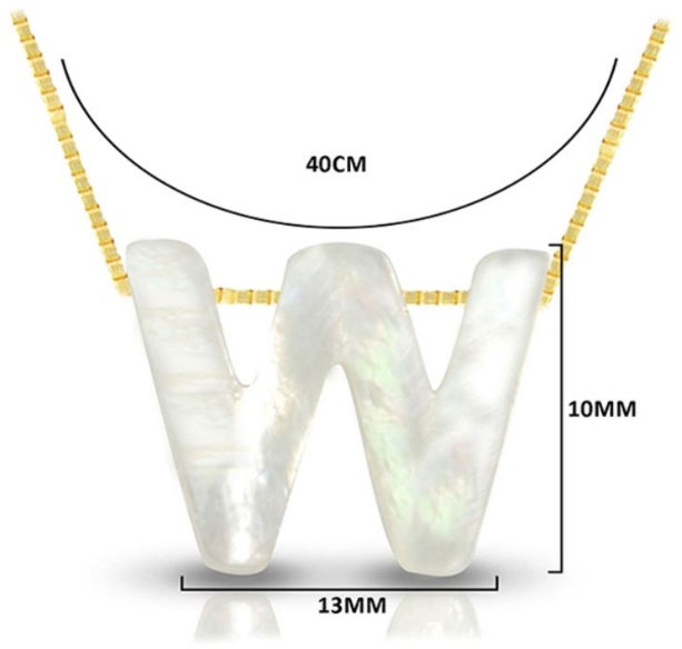 فيرا بيرلا قلادة من الذهب عيار 18 قيراط بدلاية من اللؤلؤ على شكل حرف W - Image 2