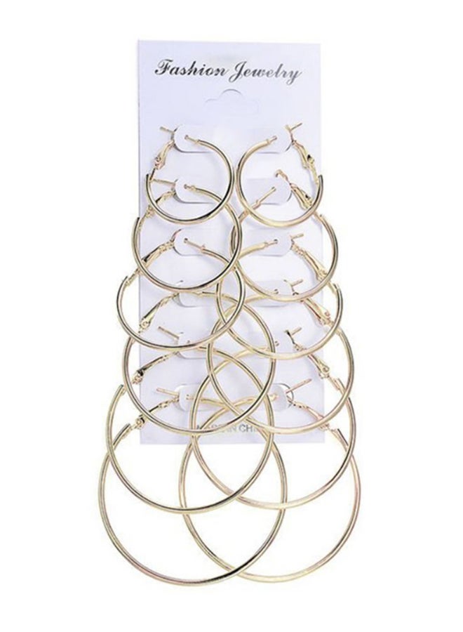 Styled - Pair Of 6 Hoop Earrings - Image 1