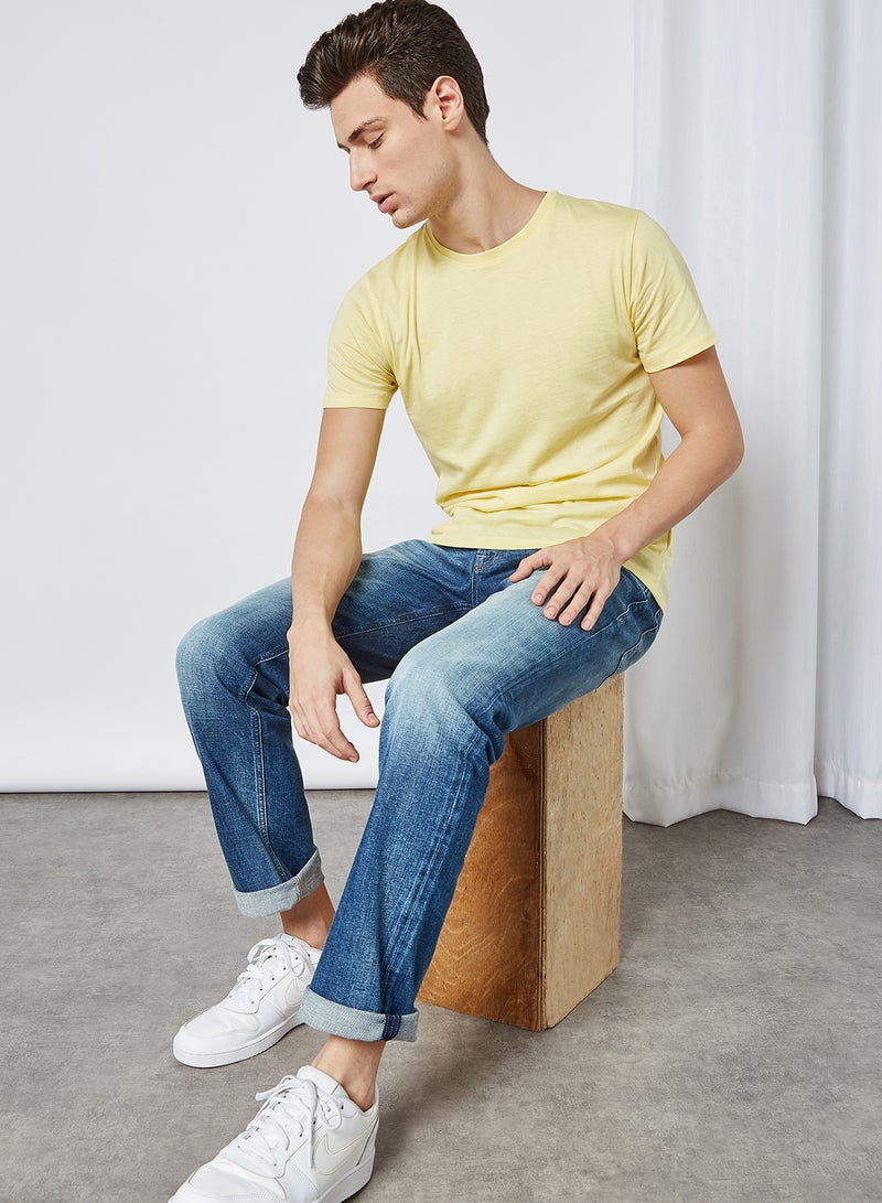 BRAVE SOUL Essential Crew T-Shirt Citrus  - Image 3