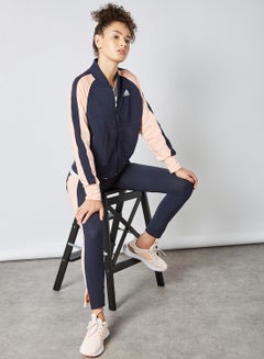 Bomber Jacket And Tights Track Suit Navy Blue/Peach