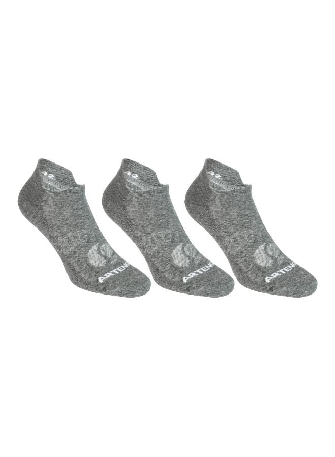 DECATHLON - Pair Of 3 Tennis Mid-High Socks Dark Grey - Image 1