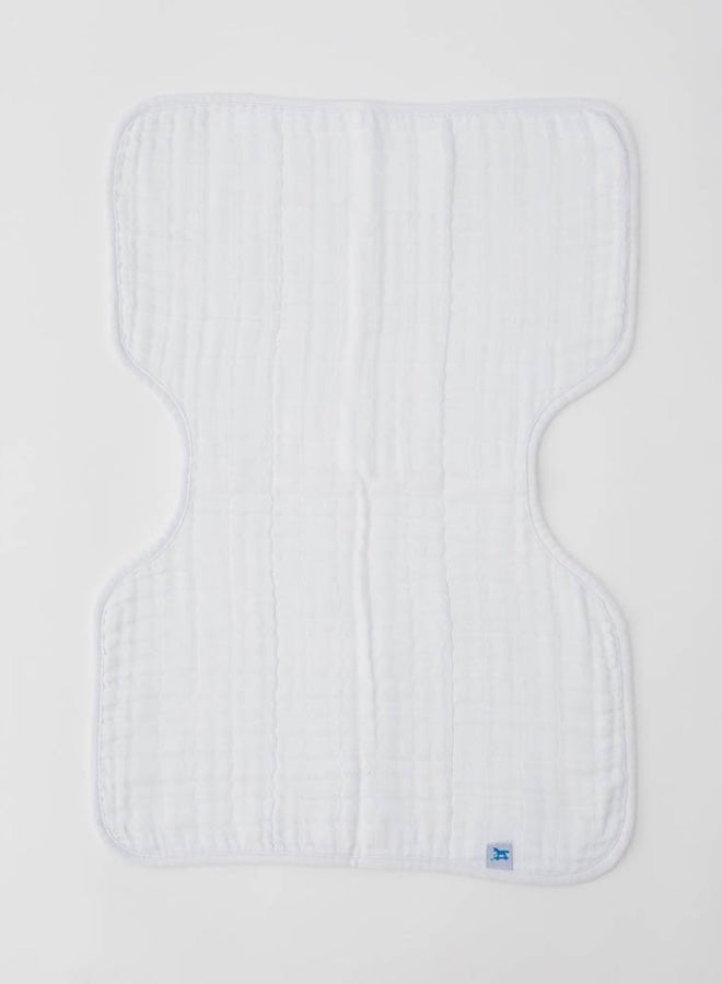 little unicorn - Cotton Muslin Burp Cloth White - Image 1