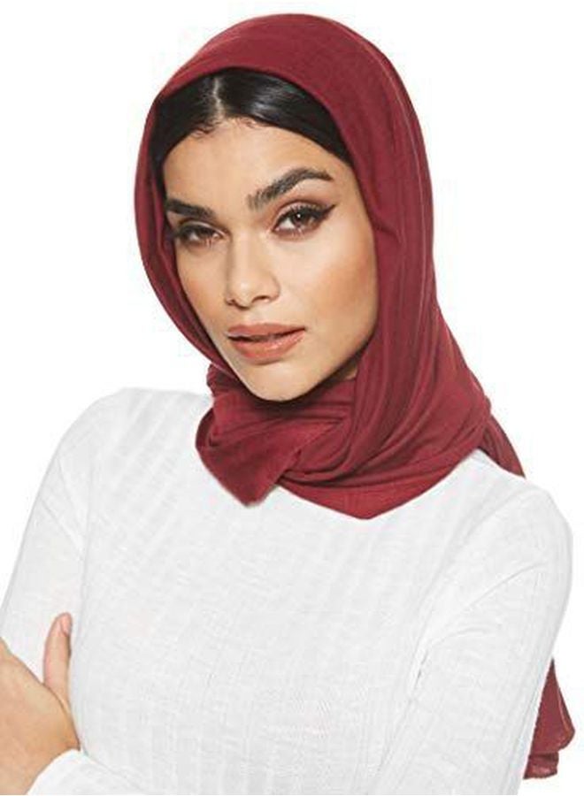شادو حجاب جيرسي مطاطي كستنائي - Image 1