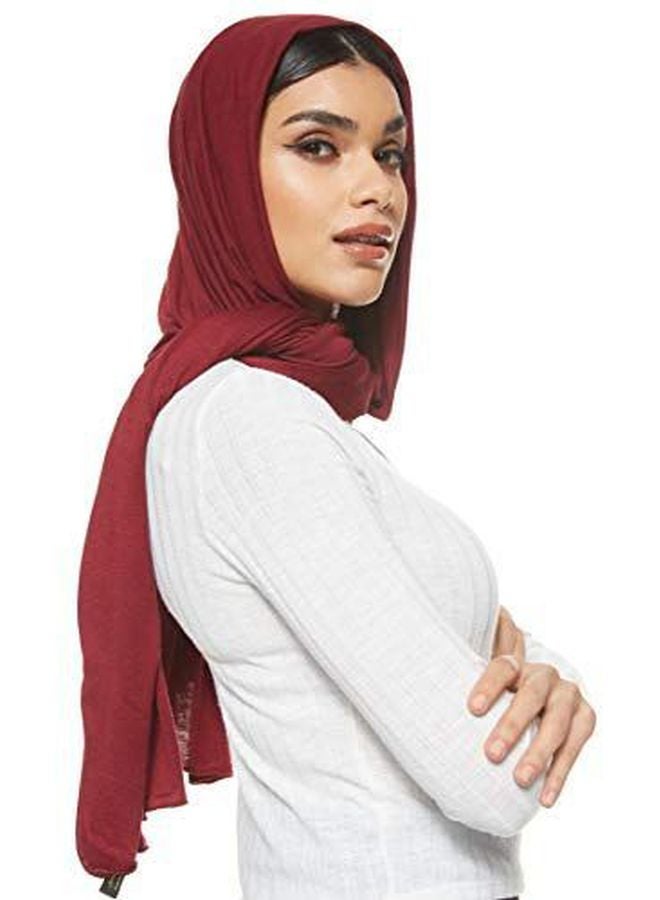 شادو حجاب جيرسي مطاطي كستنائي - Image 4