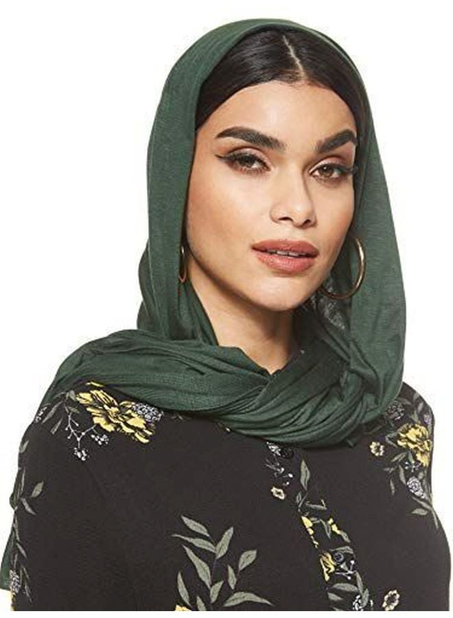 Shadow Jersey Stretch Hijab Green - Image 1