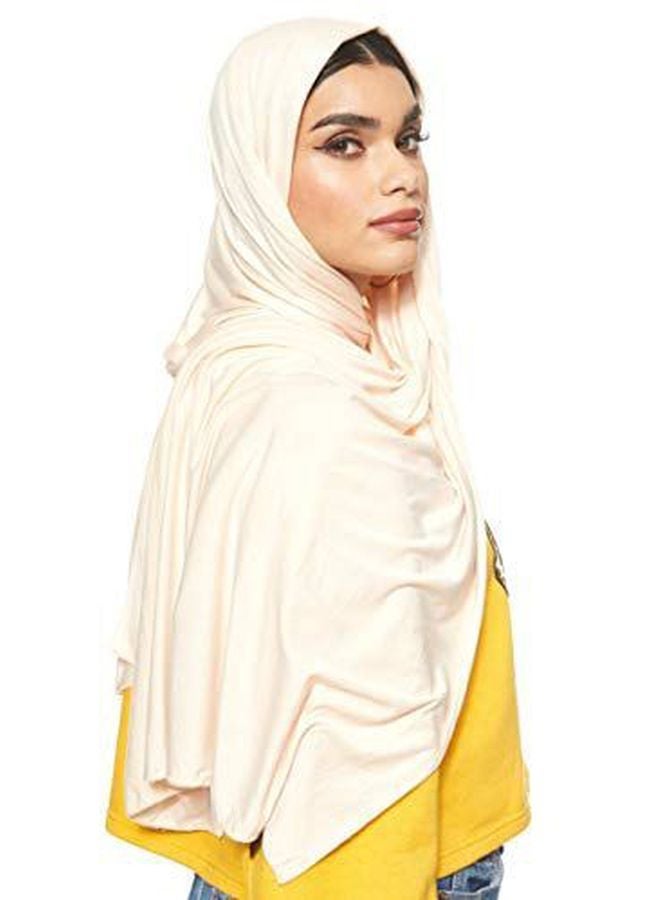Shadow Jersey Stretch Hijab Light Beige  - Image 4