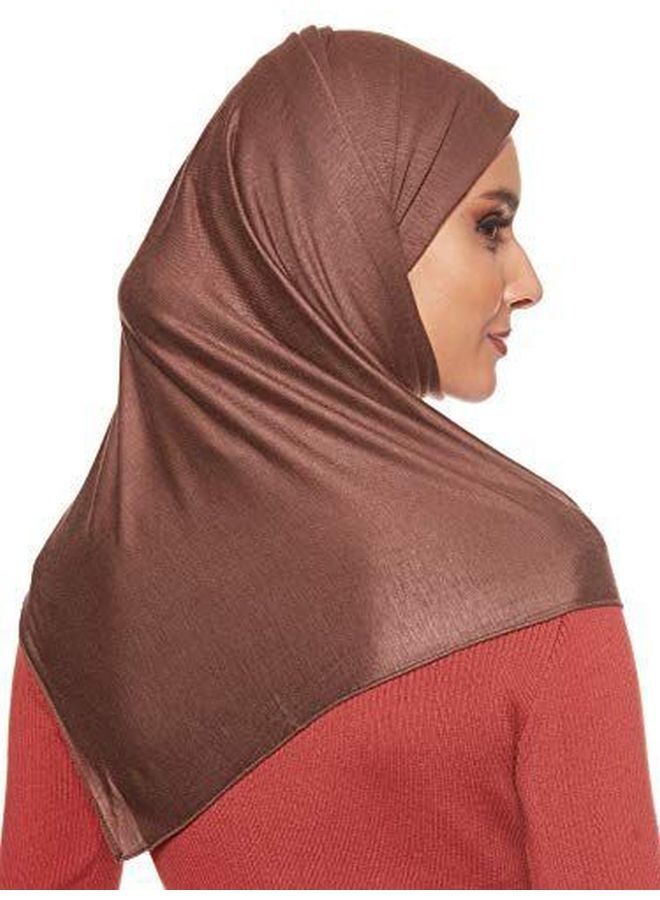 Shadow - Jersey Stretch Hijab Dark Chocolate - Image 1