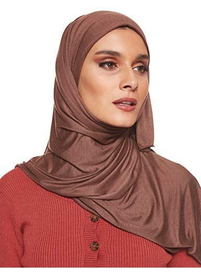 Shadow - Jersey Stretch Hijab Dark Chocolate - Image 1