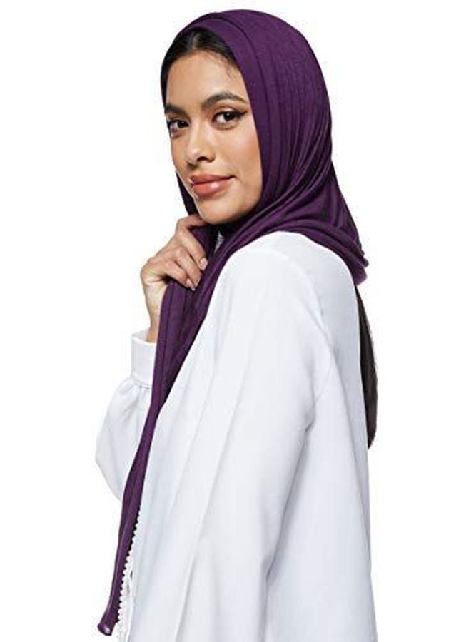 Shadow Jersey Stretch Hijab Dark Purple - Image 4