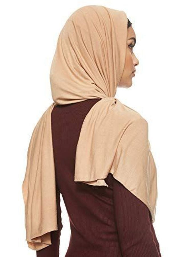 Shadow Jersey Stretch Hijab Beige - Image 2