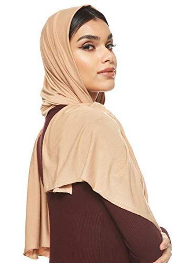 Shadow Jersey Stretch Hijab Beige - Image 4