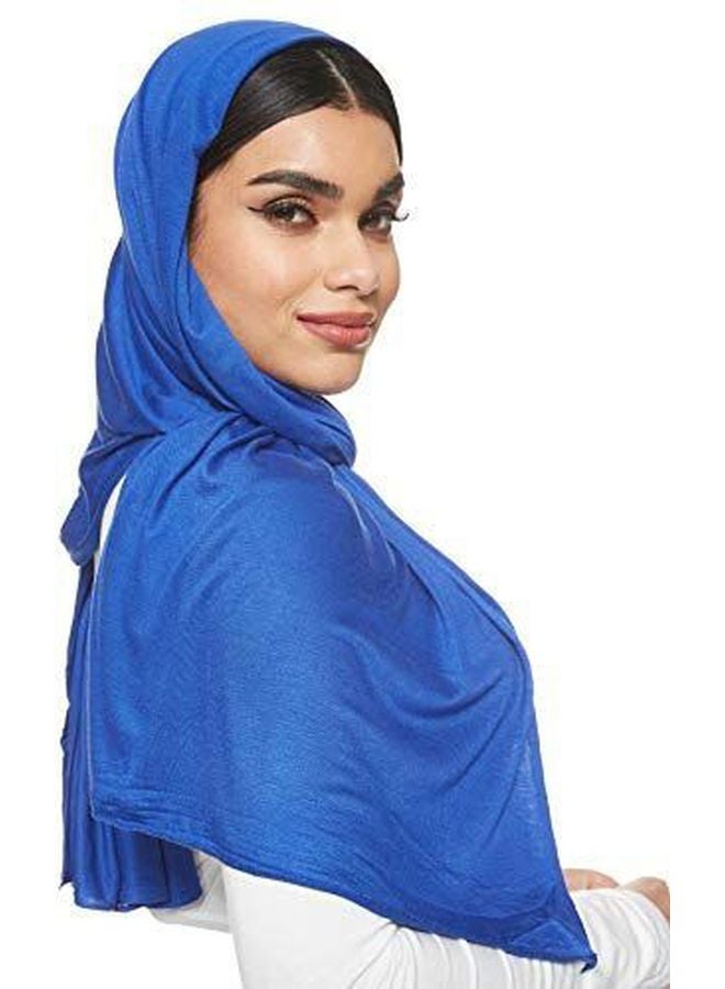 Shadow Jersey Stretch Hijab Royal Blue - Image 4
