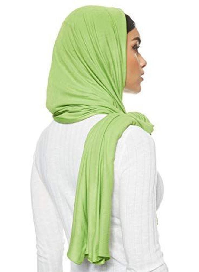Shadow Jersey Stretch Hijab Spring Green - Image 2