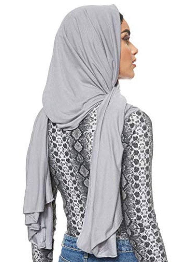 Shadow - Jersey Stretch Hijab Light Grey - Image 1