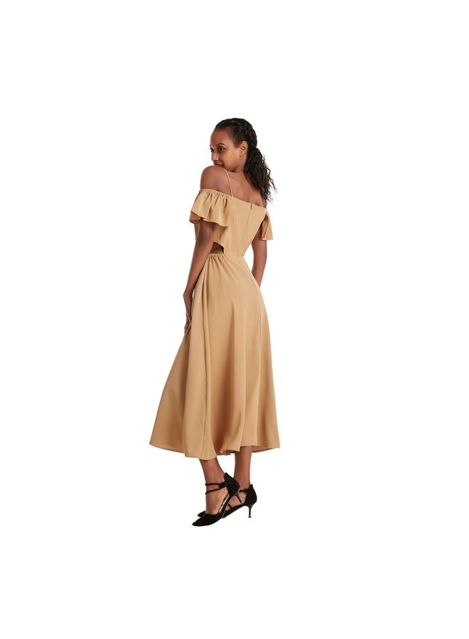 Hanyimidoo Flared Maxi Dress Brown  - Image 2