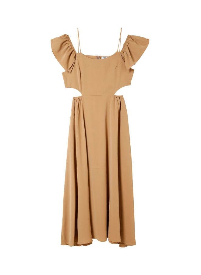 Hanyimidoo Flared Maxi Dress Brown  - Image 1