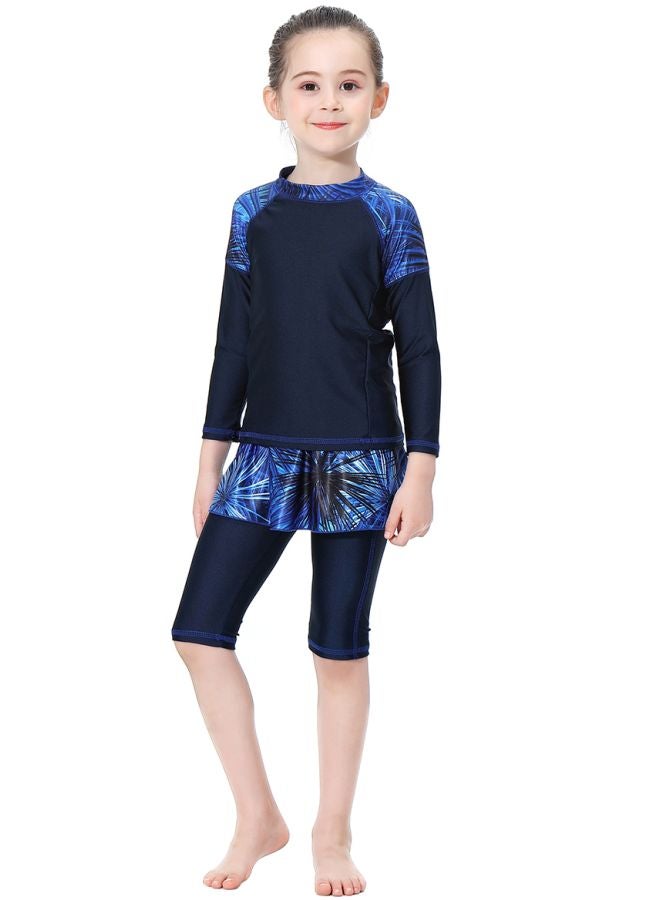 Hanyimidoo - Pack Of 3 Girls Printed Swimsuit Blue/Black - Image 1