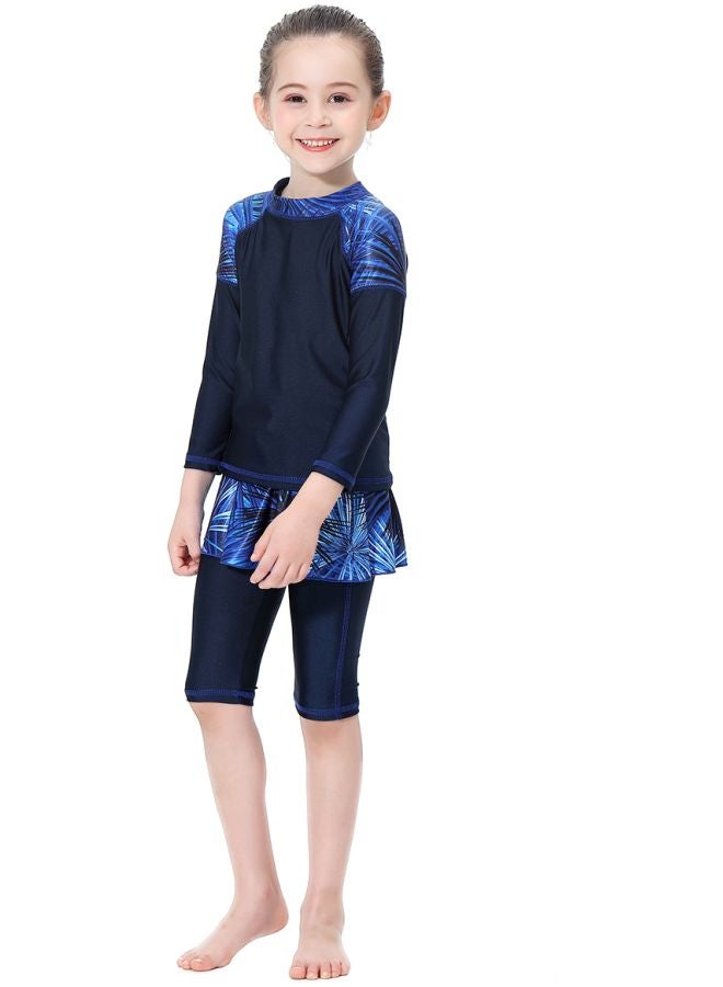 Hanyimidoo - Pack Of 3 Girls Printed Swimsuit Blue/Black - Image 1
