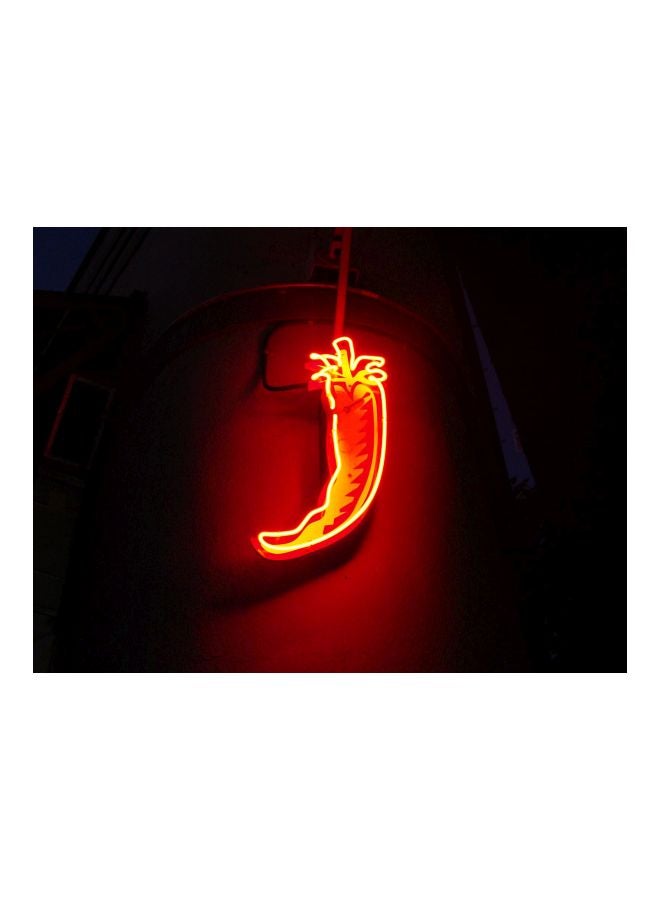 Fast Print Neon Themed Self Adhesive Wall Sticker Black/Red/Yellow 120x90cm