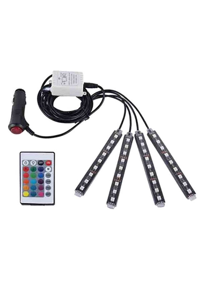 Toby's 4-In-1 Car Interior LED Strip Light With Remote Control Set