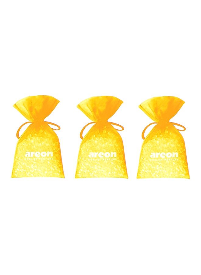 أريون مجموعة معطرات هواء لؤلؤية للسيارة من 3 قطع - رائحة الفانيليا السوداء - Image 1