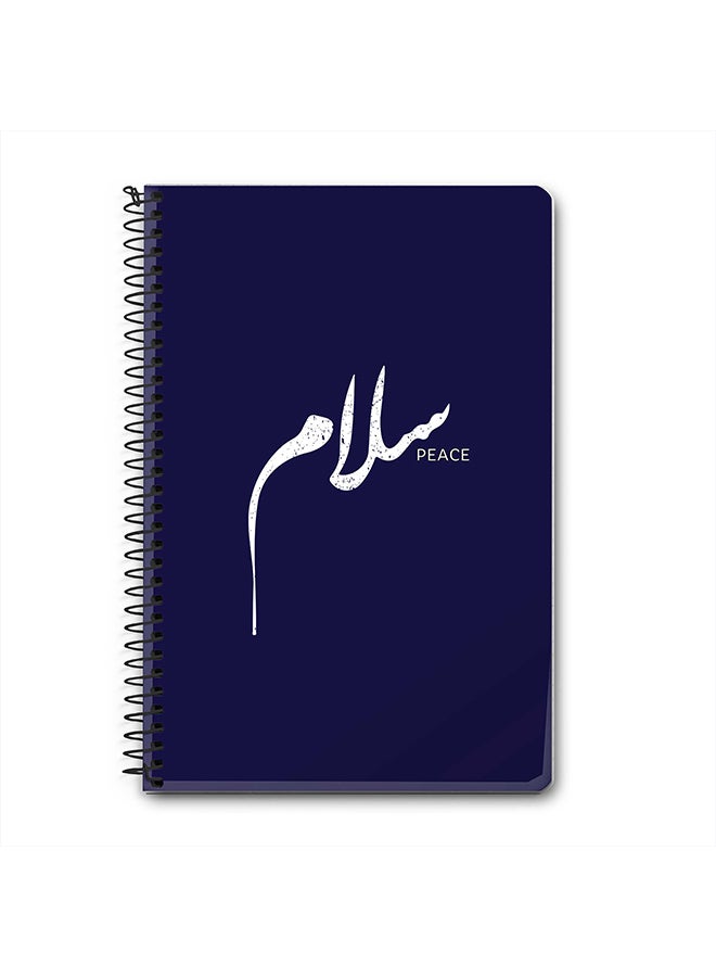 Stylizedd Salaam A5 Spiral Notebook Blue/White