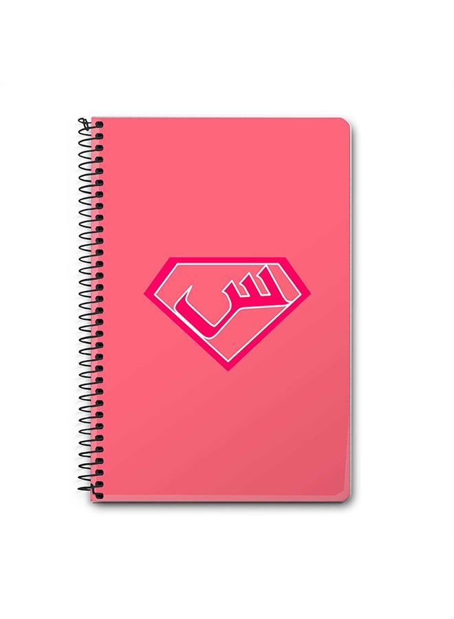 Stylizedd Seen A5 Spiral Notebook Pink/White