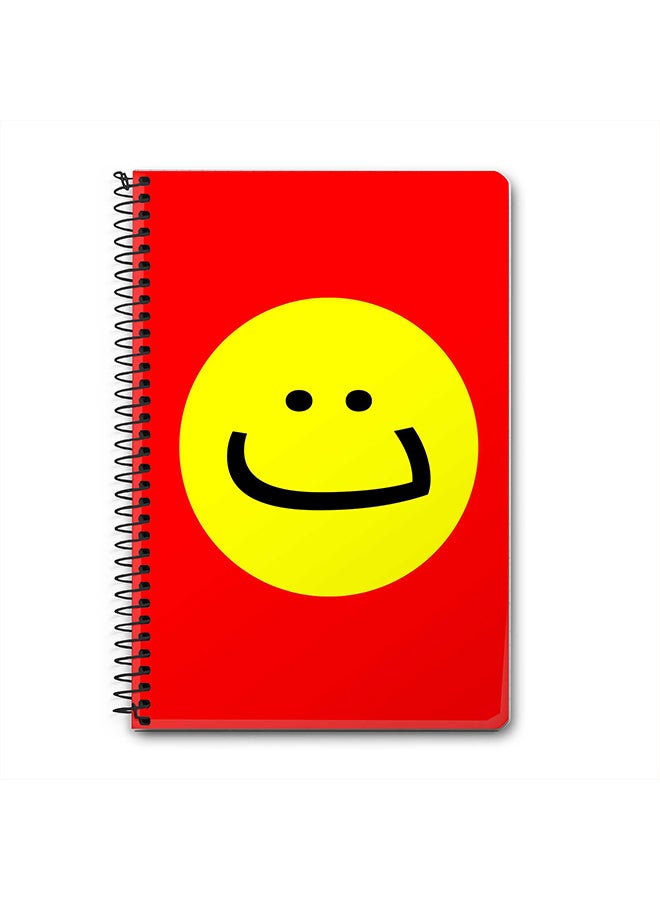 Stylizedd - Ta Smile A5 Spiral Notebook Red/Yellow/Black - Image 1