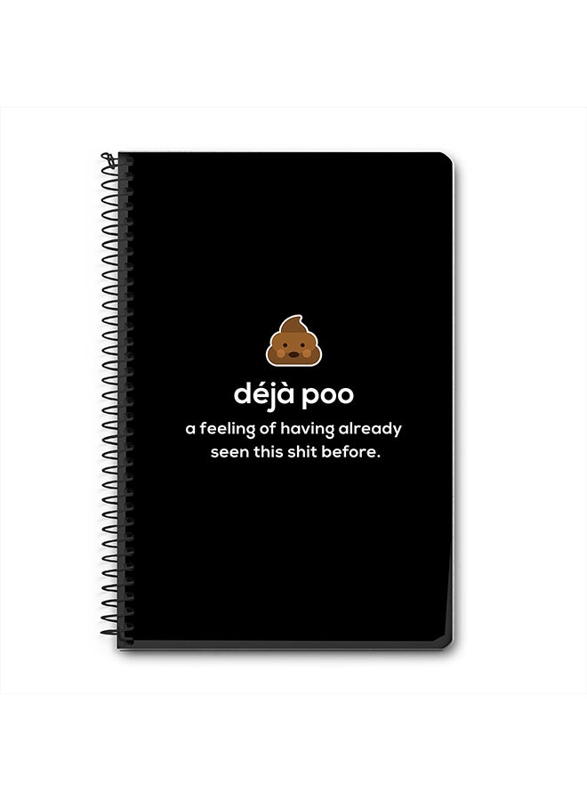 ستايلايزد دفتر ملاحظات بسلك حلزوني وأوراق مقاس A5 مطبوع بتصميم متعدد الألوان