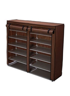 ALMUFARREJ 12-Layered Shoe Rack Brown/Grey/Black 