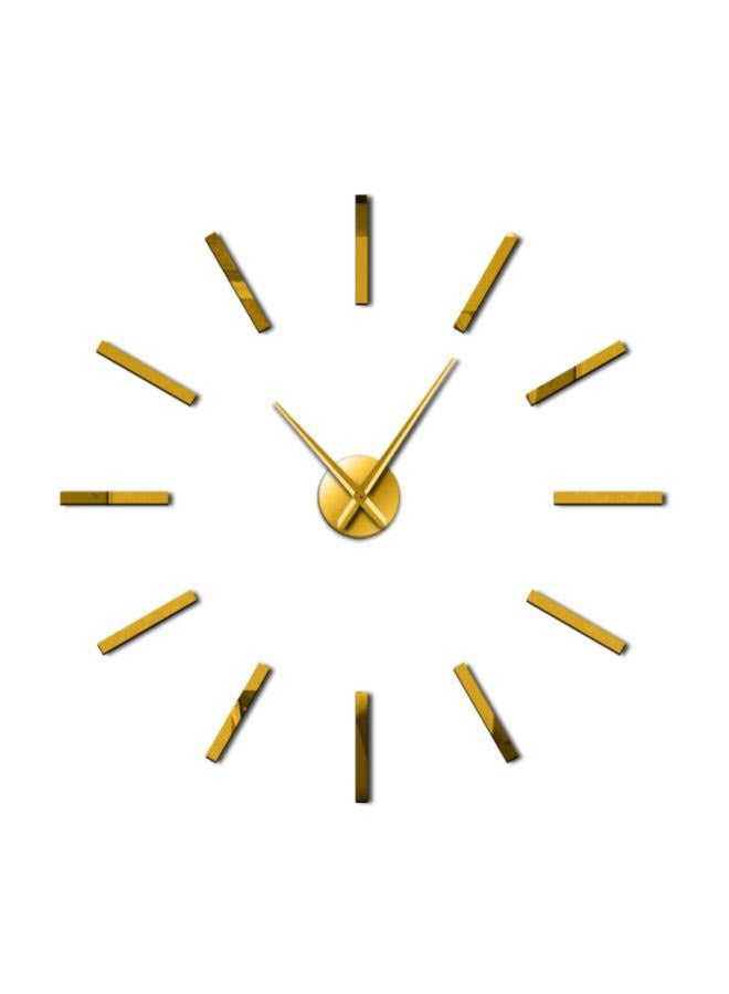 بيوينتي ساعة حائط بتأثير مرآة ثلاثية الأبعاد يمكنك لصقها بنفسك ذهبي 15x10x4.5سم - Image 1