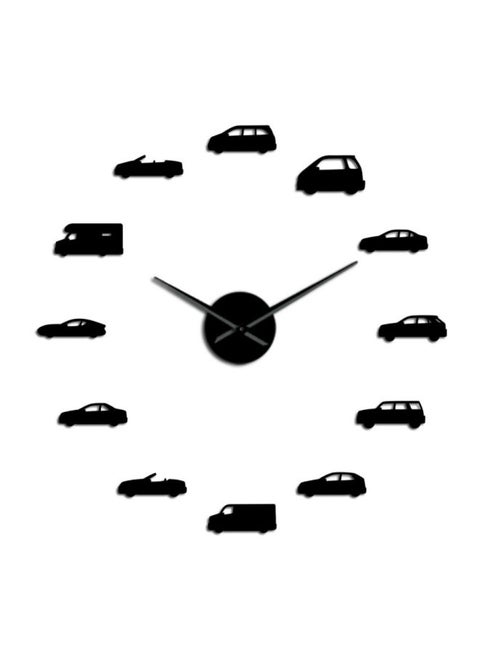 DIY Cars Designed Wall Clock Black 15x10x4.5cm