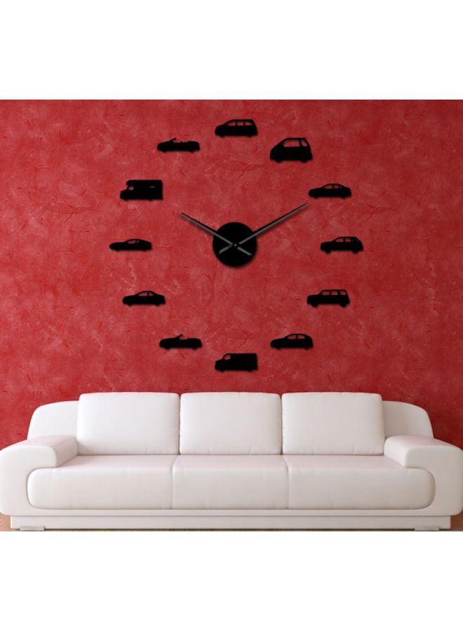 DIY Cars Designed Wall Clock Black 15x10x4.5cm