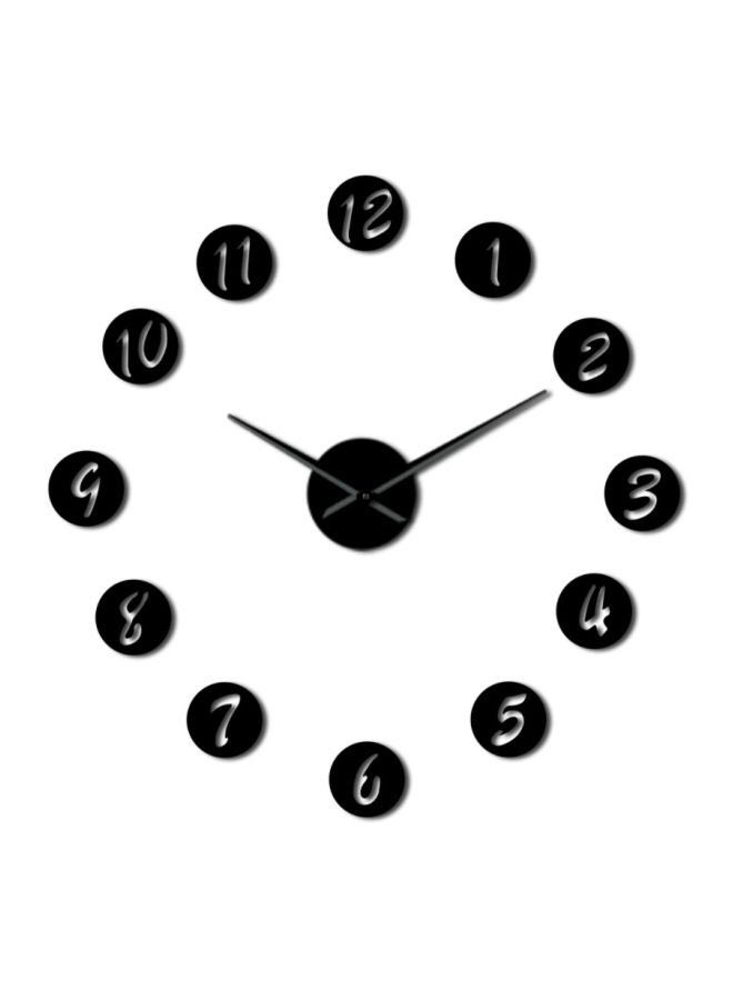 بيوينتي ساعة حائط بتصميم عصري بشكل دائرة يمكنك تركيبها بنفسك أسود 15x10x4.5سم - Image 1