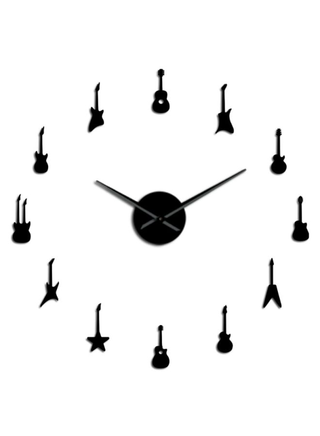 Beauenty DIY Rock Guitar Designed Wall Clock Black 15x10x4.5cm  - Image 1