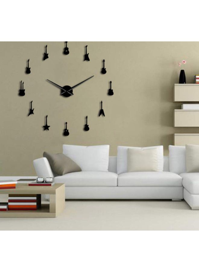 Beauenty DIY Rock Guitar Designed Wall Clock Black 15x10x4.5cm  - Image 3