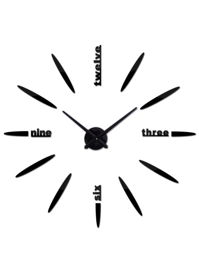 Beauenty DIY Modern Designed Wall Clock Black 15x10x4.5cm - Image 1