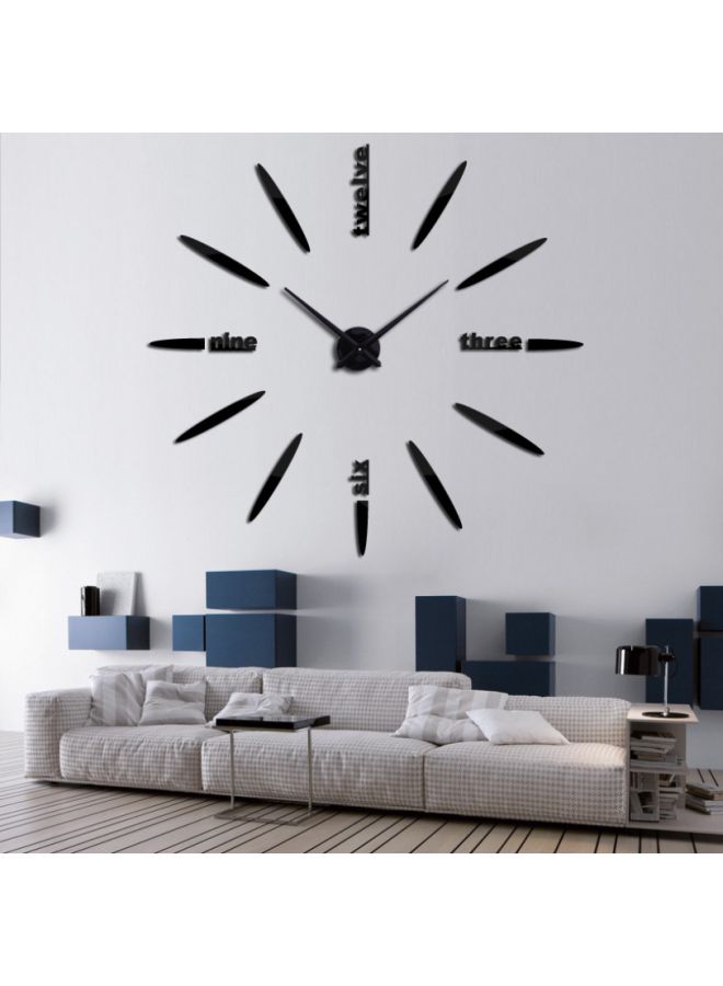 Beauenty DIY Modern Designed Wall Clock Black 15x10x4.5cm - Image 2