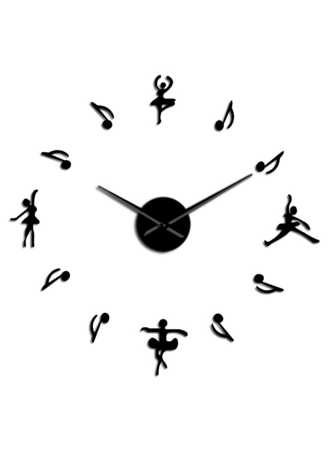 Beauenty DIY Ballet Patterned Wall Clock Black 15x10x4.5cm - Image 1