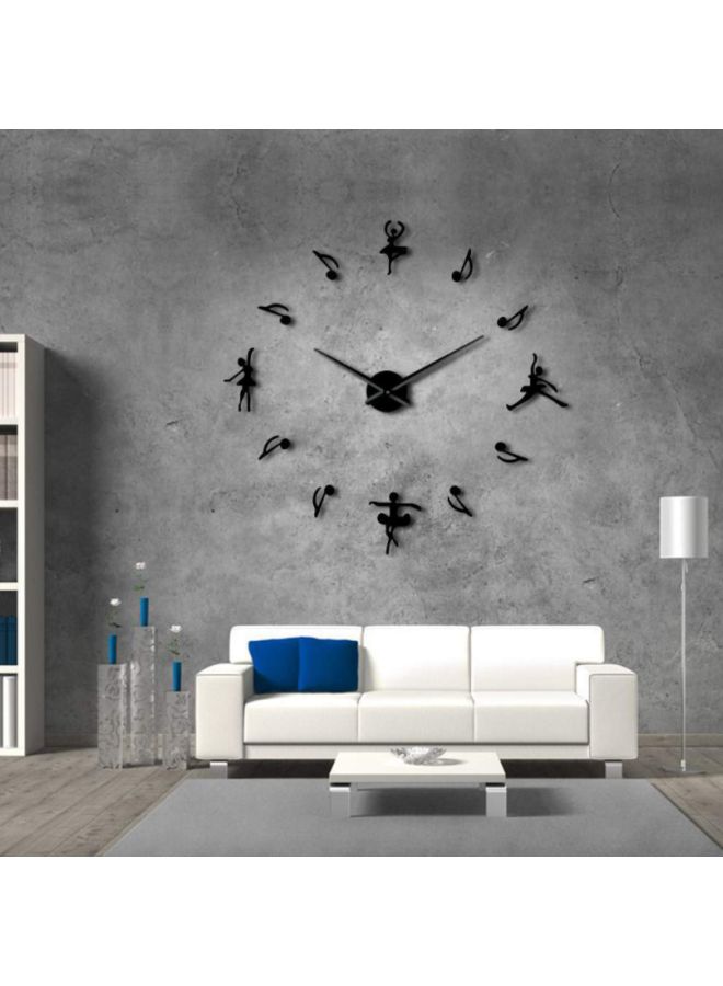 Beauenty DIY Ballet Patterned Wall Clock Black 15x10x4.5cm - Image 2