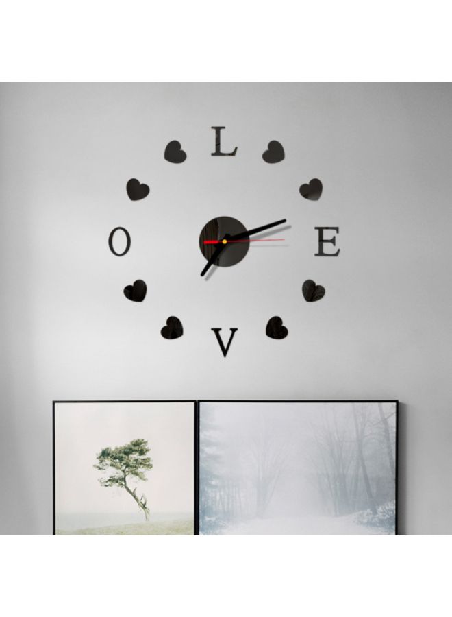 Beauenty DIY Love Themed Wall Clock Black 14x10x4cm - Image 2